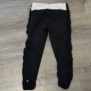 Lululemon Run In The Sun Crop Pant Ruched Reflect